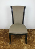 欧式简约餐椅 新古典复古实木布艺椅子 后现代酒店休闲椅宜家餐椅