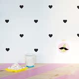 独立设计创意家饰 女孩房礼浪漫心形可爱PVC北欧墙贴清新简约风格