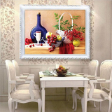 5D点钻石画绣新款客厅水果篮樱桃苹果红酒杯餐厅满钻新款卧室壁画