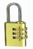 密码铜挂锁三档小号 密码挂锁 密码锁 健身房密码锁防盗衣柜锁