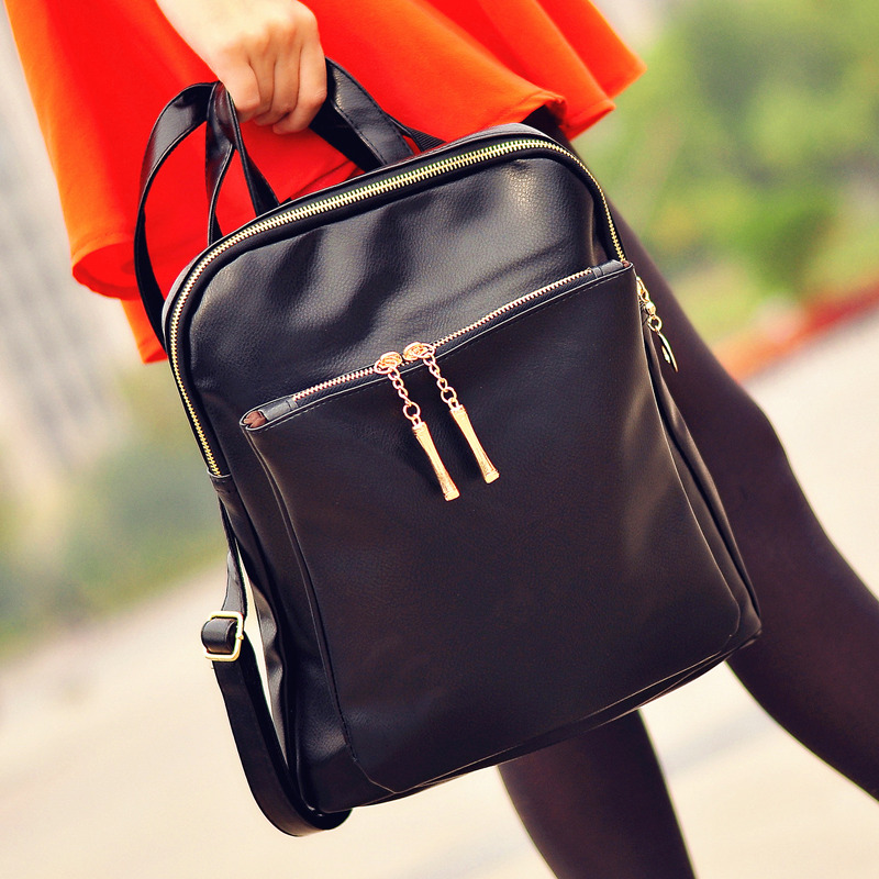 2014新款韩版潮学院风时尚双肩包书包单肩手提背包两用包女包包邮