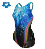 arena阿瑞娜 女士连体三角泳衣 专业竞技款 唯美海底世界3001W