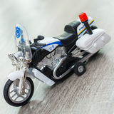 合金汽车模型警车雅马哈太子摩托车跑车仿真儿童玩具声光回力礼物