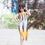 新款夏季女童连衣裙儿童波西米亚沙滩裙韩版夏装女孩吊带裙子长裙