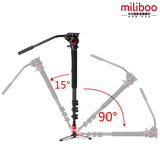 miliboo铁塔MTT704A铝合金专业摄像机独脚架摄影单反独脚架三脚架
