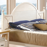纯美式地中海 环保白蜡卧室家具实木双人床 显木纹婚床简欧风
