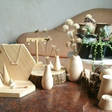 OTOW创意实木花瓶展示架饰品摆件干花花瓶橱窗陈列展示道具拍摄
