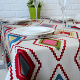 欧式简约现代波普 宜家几何图案棉麻布艺桌布台布餐桌布茶几盖布