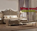 欧式新古典简欧环保实木布艺床1.8米 设计师样板房间卧室家具定制