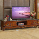 欧式美式电视柜客厅实木地柜大小户型2.0/2.2/米新古典大理石家具
