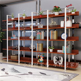 特价书架置物架简易客厅创意隔板简约钢木书架组合展示架书柜货架