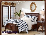 美式乡村实木床1.51.8米高箱储物床欧式卧室双人床简约单人床婚床