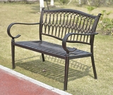户外铸铝椅子 庭院公园铸铝长椅 酒店休闲场所铁椅子物件套组合