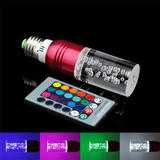 3W RGB 16色 LED E27 七彩遥控灯 长柱型水晶灯 室内、KTV装饰灯