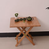 楠竹可折叠桌子简约大号餐桌简易儿童学习书桌户外便携小方桌实木