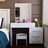 特价白色烤漆小户型梳妆台卧室伸缩欧式组装化妆桌现代简约化妆柜