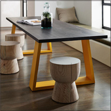 美式餐桌韩式田园实木餐桌椅组合工业风办公桌创意书桌会议桌饭桌