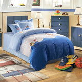 纯棉儿童床上用品四件套 全棉男孩男童卡通床品床单被套1.2m1.5米