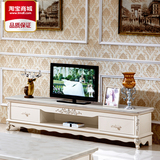 欧式大理石电视柜简约电视柜实木雕花台面法式描金银客厅家具特价