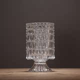 水晶杯 透明玻璃花瓶水培花器桌面餐桌摆件 台面摆设鲜花花罐装饰
