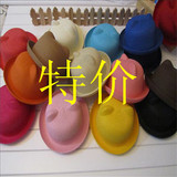 新款超萌韩版春夏季遮阳帽圆帽猫耳朵草帽子儿童太阳礼帽亲子帽