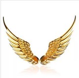 汽车金属贴 立体金银色老鹰翅膀 天使之翼 汽车用品汽车饰品
