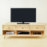 日式纯实木电视柜 简约现代宜家北欧原木色小户型电视柜茶几组合