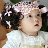 韩版宝宝发带婴儿童头套发箍发卡假发刘海小清新礼服发发个月发套
