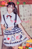 墨樱丶YingZi-2016少女赌神格子扑克印花衬衫+背带裙两件套lolita
