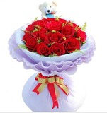 11朵红玫瑰花束 上海实体花店专车配送情人节鲜花预定速递上门