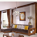 全实木沙发组合现代中式转角布艺沙发可拆洗水曲柳储物木质沙发