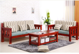 现代中式实木沙发组合客厅双三人位小户型木质家具松木沙发椅特价