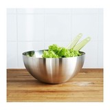 宜家代购IKEA布朗达 布兰科上菜用碗28cm沙拉碗不锈钢拌菜大碗