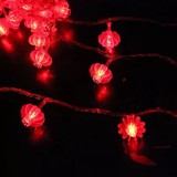 红灯笼彩灯串满天星LED彩灯闪灯新年庭院装饰串灯节日装饰物品