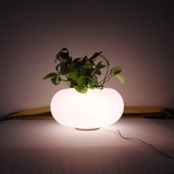现代简约时尚个性创意玻璃花盆桌灯节能白色卧室床头客厅装饰台灯