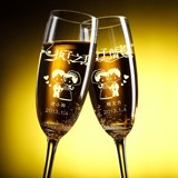 个性刻字定制无铅结婚水晶香槟红酒高脚杯对杯情侣创意纪念日礼物