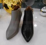 莱尔斯丹女鞋专柜代购2015秋冬新款尖头细高跟踝靴女短靴 6T69502
