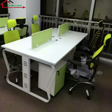 屏风办公桌椅北京组合工作位员工桌电脑桌钢架职员办公桌4人