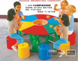 塑料扇形拼搭桌 幼儿园桌椅/多功能塑料扇形拼搭桌（不含圆凳）