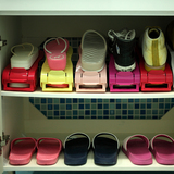 宜家 欧式可折叠式简易鞋柜鞋架子 双层塑料高跟鞋旋转收纳架