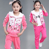 童装女童春秋装2016新款中大童休闲运动套装韩版女孩长袖两件套潮