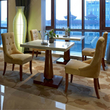 新古典咖啡厅桌椅售楼处洽谈接待桌椅组合茶室休闲桌椅酒店餐椅