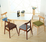 北欧创意实木餐椅简约现代橡木家用椅子布艺咖啡椅日式实木餐椅