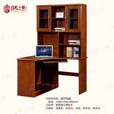 海南临高家具批发 实木电脑桌书桌办公桌带书架书桌连体办公桌712