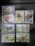 圣文森特1989WWF-鸟类邮票及组外品8枚全样票保真正品