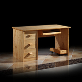 纯实木电脑桌 柏木办公桌写字台桌1.4米实木桌子家用台式电脑桌