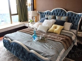 欧式床新古典实木双人床1.8米结婚床布艺床样板房别墅卧室家具