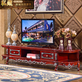 欧式实木大理石电视柜雕花客厅2.4米整装背投地柜组合简欧新古典