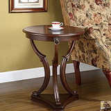特价现货美式乡村欧式经典实木沙发边桌休闲咖啡桌茶几桌小圆桌