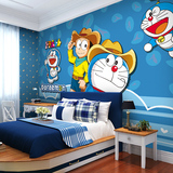 叮当多啦A梦机器猫大型壁画儿童房间卧室幼儿园背景卡通墙纸壁纸